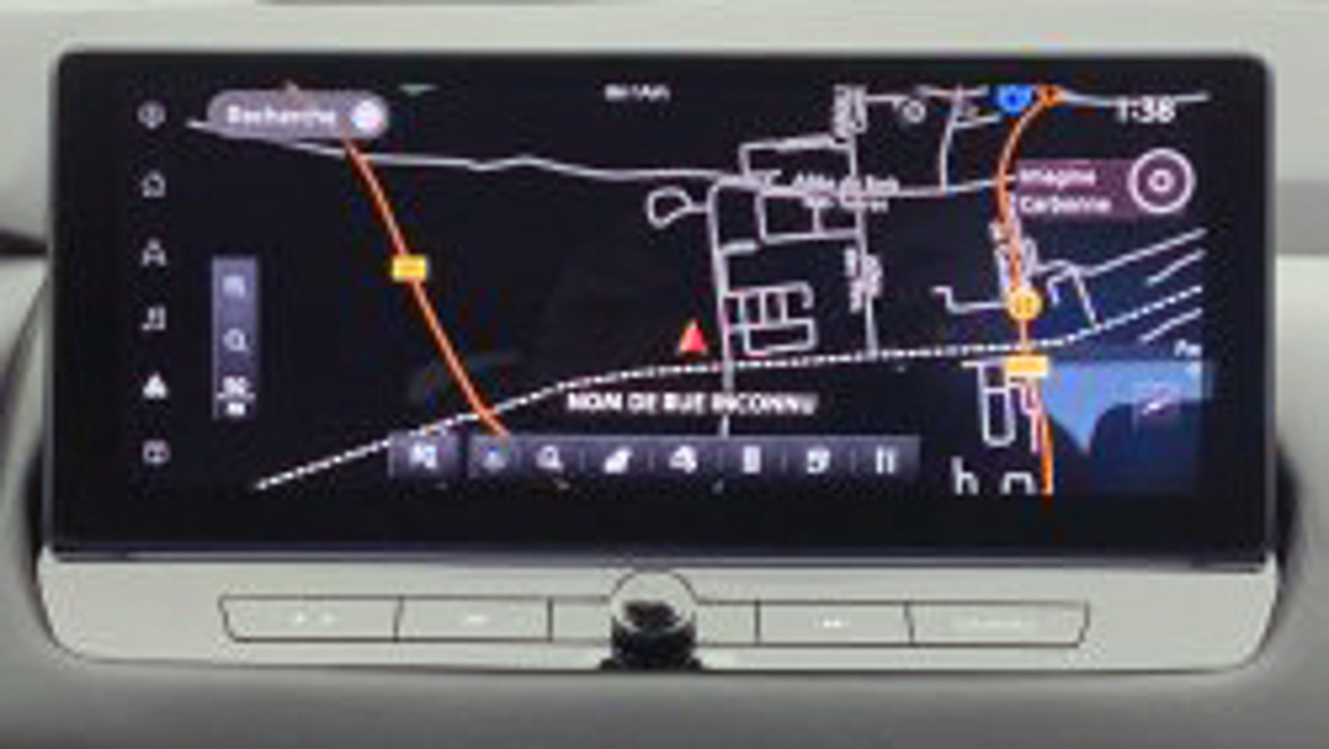 Ecran de navigation tableau de bord Qashqai